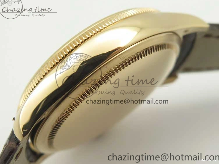 1222 Tailored Cellini Time 50509 RG MKF Best Edition Black Dial Roman Marker on Brown Leather Strap A3132 V 3406